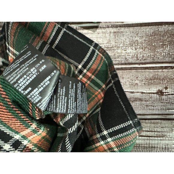 AllSaints Patchi Flannel Plaid shirt color green black size 2XL NWT $ 249 - Picture 6 of 6